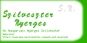 szilveszter nyerges business card